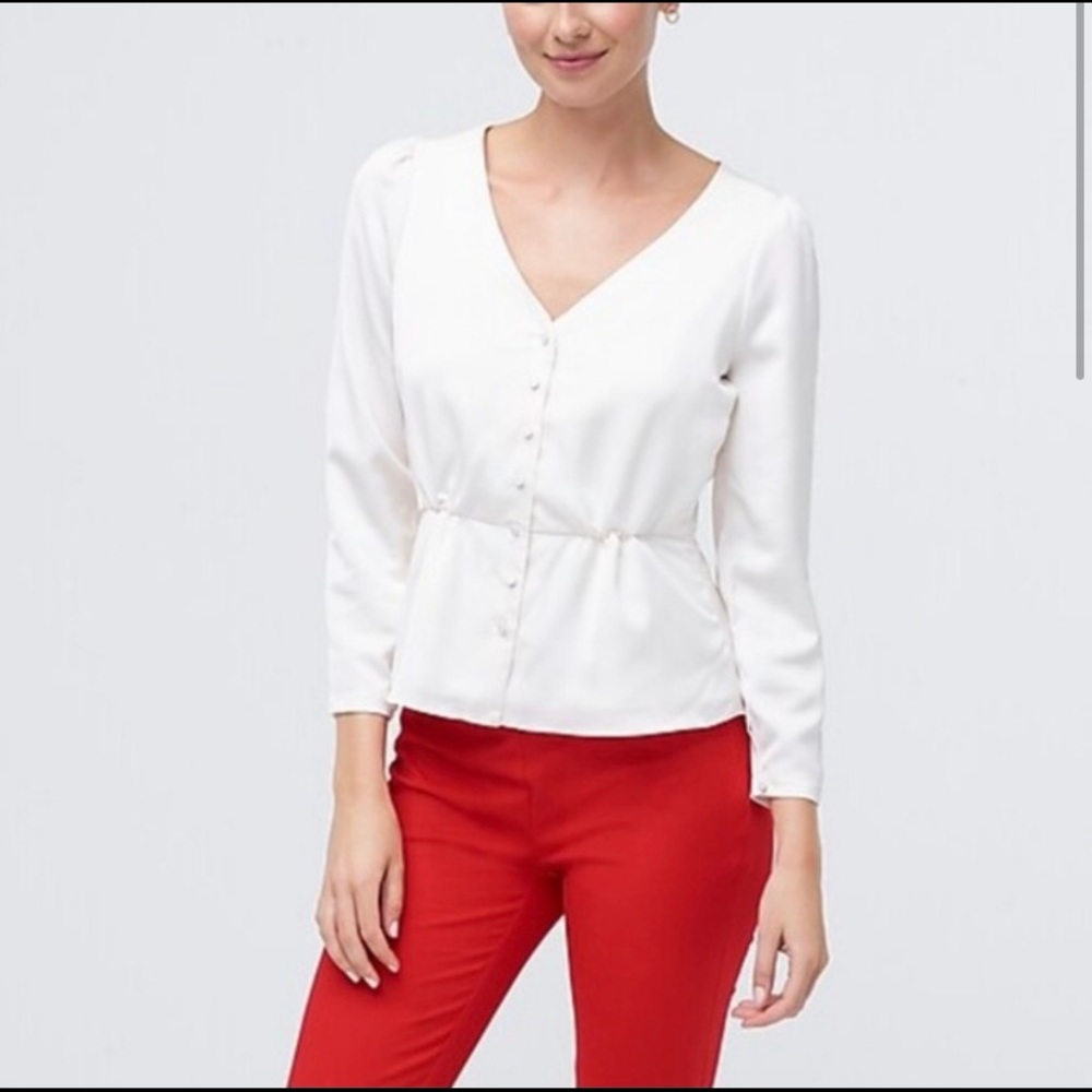 Jcrew Ivory Blouse
